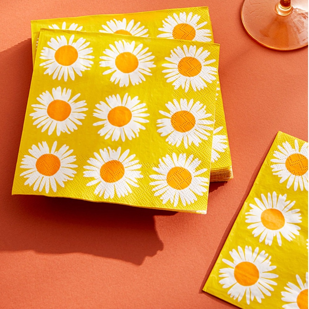 Marimekko Auringon flowers paper napkins pack of 20 made in Germany NWT